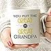 MAUAG Grandpa Coffee Mug - Great Grandpa Birthday Present, White, 11 Oz