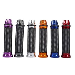 Motorstuurgreepgrepen Aluminium Rubber Refit Cover voor 7/8 “Stuur Fiets(rood)