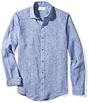 Buttoned Down Men's Fitted Spread-Collar Sport Shirt, Blue Chambray, M 32/33