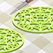 IPHOX 3 Set Silicone Multi-Use Intricately Carved Trivet Mat for Kitchen mats, Table mats, Bowl mats, Dish mats and Pitcher Coasters - Insulated Flexible Durable Non Slip Coasters Hot Pads (Grey)