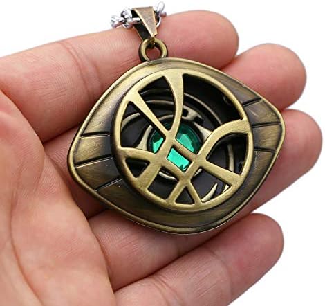 LinhBiBi Marvel Avengers Doctor Strange Infinity Time Stones Necklace Keychain Figure Model Toys