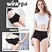 wirarpa Women's Cotton Underwear High Waisted Ladies Panties Full Coverage Briefs 4 Pack (Regular & Plus Size)