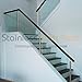 Stainless Steel Adjustable Stair Handrail Support E030/S. Indoor and Outdoor Railing Projects. Connects Handrail to Newel Posts and Secures Stair Handrails in Place.