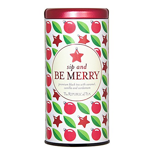 The Republic Of Tea Sip And Be Merry Holiday Gift Tea Bags, 50 Tea Bag Tin