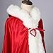 BEAUTELICATE Wedding Cape Hooded Cloak for Bride Winter Reversible with Fur Trim Free Hand Muff