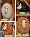 Funny Dog Costume, Lion Mane Wig for Dog Halloween Christmas Dress Up (Color: Black, Size: Large)