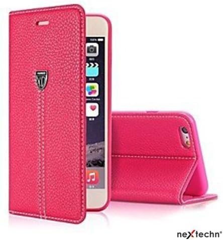 Nextechn Hot Pink Luxury Magnetic Flip Cover Stand Wallet Leather Case For Apple iPhone 7, 5.5"
