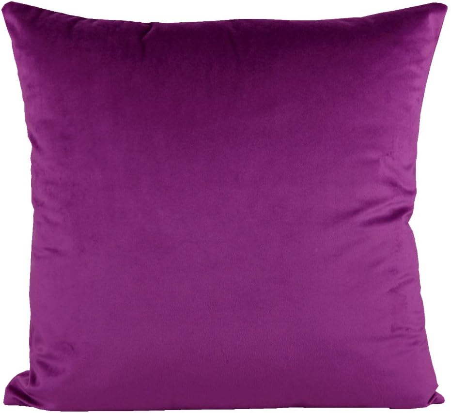 Amazon Com Magenta Dark Purple Throw Pillow Covers Decorative Velvet Soft Solid Square Cushion Cases Home Decor For Couch Sofa Bedroom Office Set Of 2 18x18 Inch 45x45cm Home Kitchen