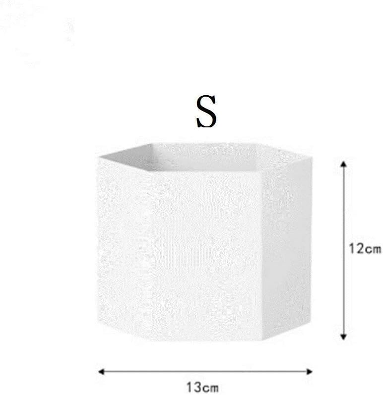 JIGUANG Flower Pot Rack Metal Hexagon Planter Plant Pots for Indoor or Outdoor Decoration-with Same Color Metal Pots Stand,Black,L,Gold,Medium,Size Name:Large,Colour Name:Gold (Color : White)