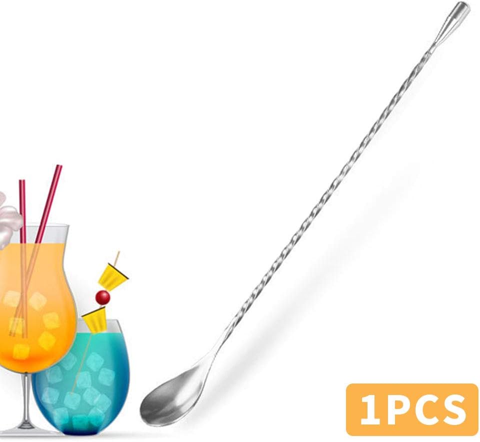 12 Inch Cocktail Stirring Spoon Stainless Steel Long Attractive Spiral