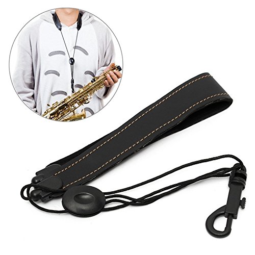 Xinzhi Saxophone Strap - Saxophone Neck Strap Soft Sax Leather Padded for Tenor Baritone Soprano