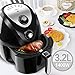 Aigostar Dragon Pro Air Fryer, 3.4Qt Electric Hot Air Fryers Oven Oilless Cooker with Detachable Non-stick Basket & Automatic Timer & Temperature Control for Fast Healthier Fried Food, 1400W