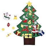 Christmas Decorations, 3ft DIY Felt Christmas Tree for Kids with 28PCs Christmas Ornaments, Xmas Gifts & Christmas Toys for Kids New Year, Door, Wall