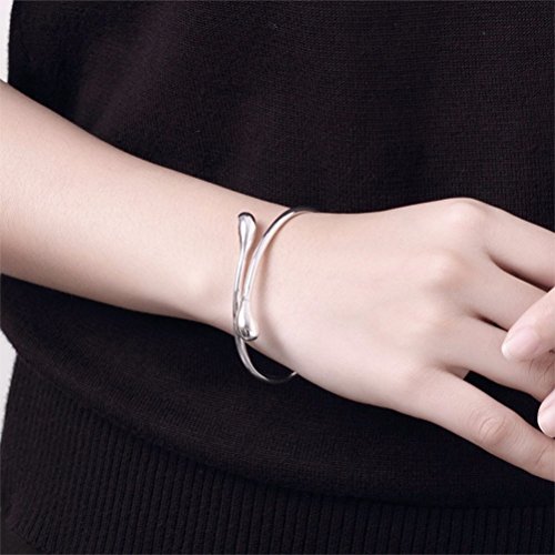 Spiritlele 4 PCS Adjustable Teardrop Jewelry Set Earrings Bracelet Ring Necklace Pack for Women - Thumbnail 4