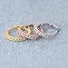 Thin Mini Ear Huggie Hoop Earrings Micro pave CZ Cartilage Hoops 18K Yellow Gold Over Sterling Silver - 12mm