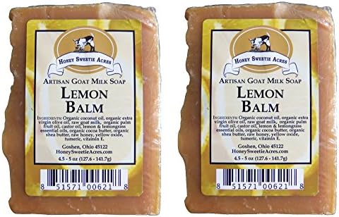 Premium Handcrafted Artisan Goat Milk Soap - FEELS SO WONDERFUL on your skin that 4 out of 5 customers come back! (Lemon Balm (2-Pack))
