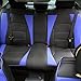 FH Group Car Seat Cover for Back Seat Blue Black Faux Leather - Universal Fit, Rear Seat Covers for Cars with Rear Split Bench, Car Seat Cushions, Car Interior Accessories for SUV, Sedan, Van