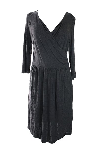 charcoal wrap dress