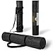 Jiva Yoga 1/4 Inch Thick Memory Foam Non-Slip Yoga Mats with Carrying Strap and Bag - Black Lava