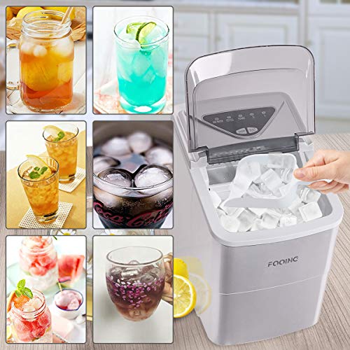 FOOING Ice Maker Cube Maschine Ice Maker Eiswurfelmachine Eiswürfel Maschine Arbeitsplatte In 6 Minuten fertig 2L Ice… – Bild 2