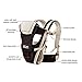 ELENKER Adjustable 4 Positions Carrier 3D Backpack Pouch Bag Wrap Soft Structured Ergonomic Sling Front Back Newborn Baby Infant Khaki