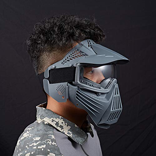 image for NINAT Tactical Paintball Mask, Airsoft Mask Full Face with Lens Goggle