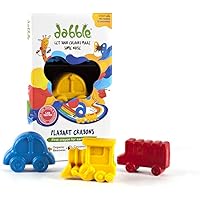 Dabble Non-Toxic Organic Beeswax Crayons in 3 Fun Chunky Transport Shapes for Children to Inspire Safe Play and Fun Art time Making it a Perfect Birthday or Return Gift