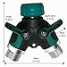 Philonext TedGem Garden Hose Splitter, Ball Valve Hose Connector Fits with Outdoor Faucet, Sprinkler & Drip Irrigation Systems
