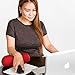 Cushie Pillows Super Tiny 3.5 inches x 8 inches Microbead Bolster Squishy/Flexible/Extremely Comfortable Roll Pillow (Red)