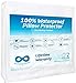 100% Waterproof Pillow Protectors with Zipper King Size Pack of 2 - Bed Bug & Dust Mite Proof Pillow Covers - Breathable, Comfortable, Stain-Resistant Pillow Covers King Size, 20 x 36 Inches