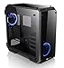 Thermaltake View 71 4-Sided Tempered Glass Vertical GPU Modular SPCC E-ATX Gaming Full Tower Computer Case with 2 Blue LED Riing Fan Pre-installed CA-1I7-00F1WN-00 primary