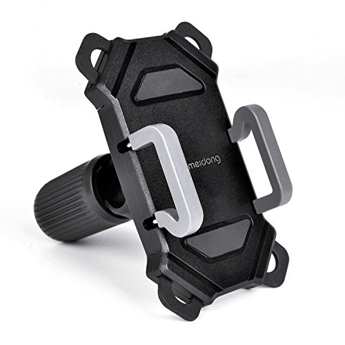 Meidong Bike Phone Mount Accessories with Universal Holder for Bike Handlebars, Mountain Bike, Street Bike, Motorcycle, Baby Carriage, iPhone 7 6s 6 5s 5c 5 and Android Smartphones …