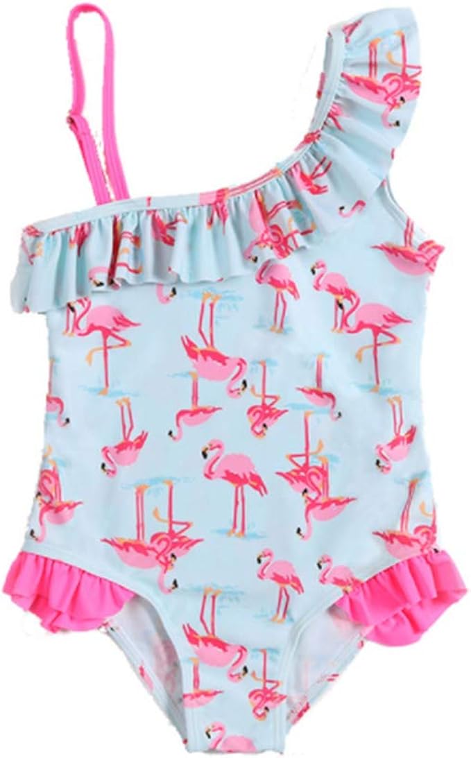 BriskyM Baby Mädchen Badeanzug Leopard - Sling Schulter Badebekleidung