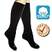 SocksLane Cotton Compression Socks for Women & Men. 15-20 mmHg Support Knee-High Black M/L