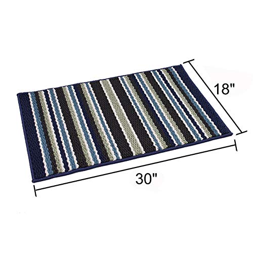YK Decor Striped Door Mat Inside Non Slip Entrance Floor Mat for Front Door Entry Debris Mud Trapper Rug Mat, 18x30 Doormat Indoor Washable - Thumbnail 5