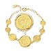 U7 Women 18K Gold Plated Muslim Symbol Coin Beaded Necklace Bracelet Earrings Set