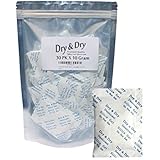 [30 PACKS] 10 Gram - High Quality Silica Gel Desiccants Dehumidifier 2 1/4 X 3 1/4