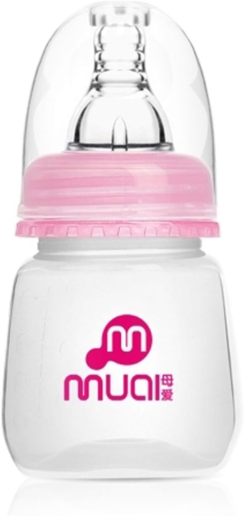 MUAI Mini Small Baby Bottle Fruit Juice /Milk/Water Versatile Nursing Feeding Bottle,3 Ounce,Great for at Home or on the Go