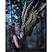 Moohue 14ct Counted Cross Stitch Kits Big Dragon and Girls DMC Cross Stitch Thread Fabric Needles Charts Living Room Home Decor (Big Dragon and Girls)