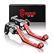 MZS CNC Pivot Brake Clutch Levers for Honda CRF250L CRF250M 2012-2017 (Red)
