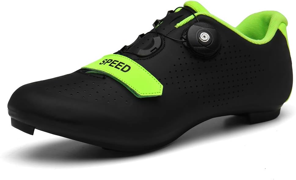 BETOOSEN Men's Women's Breathable Road Bike Cycling Shoes MTB Spin Cycling Shoe with Quick lace Compatible with SPD Cleats