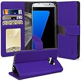 Galaxy S7 Edge Case, Tauri [Stand Feature] Wallet Leather Case with Stand, ID & Credit Card Pockets Flip Cover For Samsung Galaxy S7 Edge - Purple