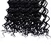 Yonis Deep Wave Hair Extensions Weft Weave Natural Black Color 3 Bundles Synthetic Human Hair Mixed Length (16