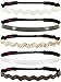 Hipsy 5pk Girl's Cute Glitter Headbands Hairband Gift Pack Silver, Black, Gold, White
