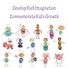 GooMart 20 Colors Rainbow Craft Finger Ink pads for Rubber Stamps Card Making