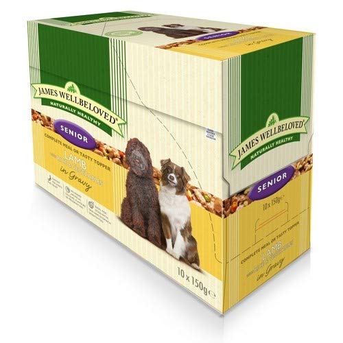 10 x James Wellbeloved Senior Dog Food Pouches Lamb 150g Petz Bitz