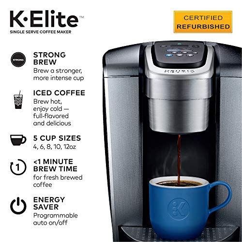 Keurig KElite SingleServe KCup Pod Maker with Strength & Temperature