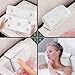 Jhua Non Slip Bath Pillow, Waterproof Spa Bathtub Pillow Mat with 7 Strong Suction Cups for Any Size Tub Comfort Bath Pillow for Neck Rest Back Support (14.6x11.4x2 in) (White)
