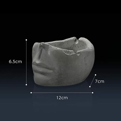 ZTIANEF Estatuas Cenicero De Cenicero De Cabeza Humana Oficina Cenicero