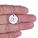 AOLO Letter Charm Pendant Necklace Disc Initial K Necklace